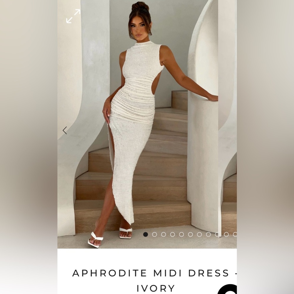 BabyBoo Aphrodite Midi Dress Ivory XS